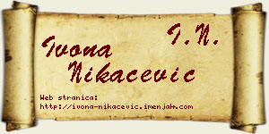 Ivona Nikačević vizit kartica